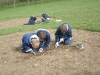 Sowing wildflower seed in the new wildflower meadow April 2006